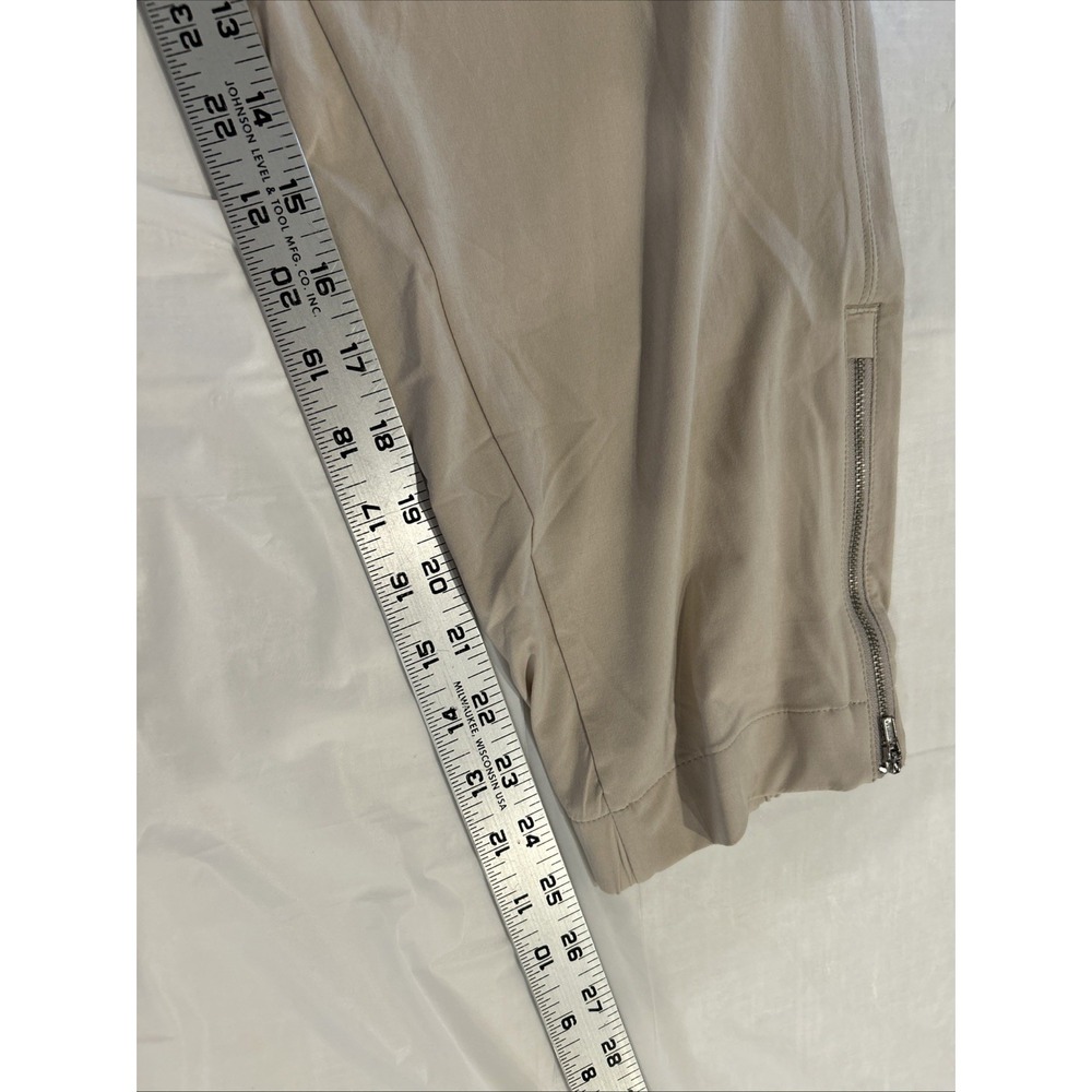 ATHLETA Womens Joggers 14 Beige Brooklyn Heights Travel Stretch Zip NWT Pull On - Picture 4 of 8